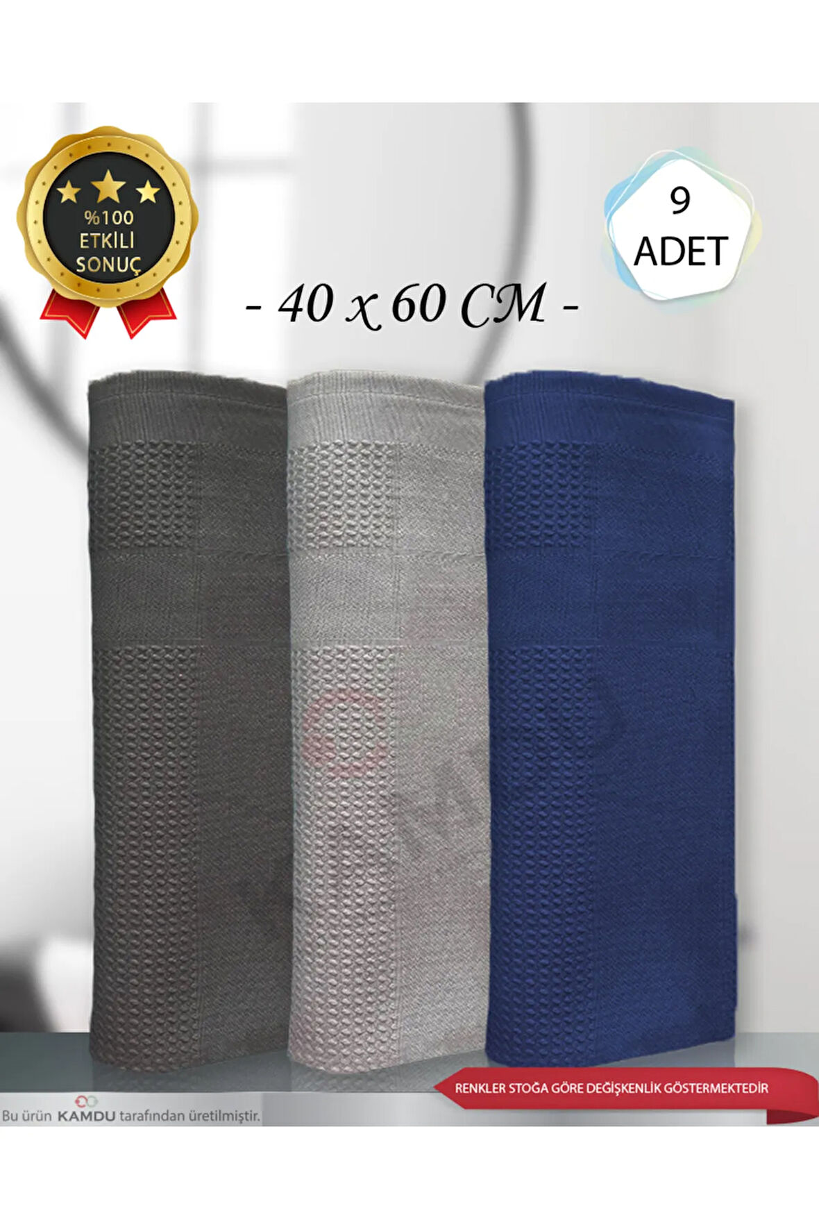 9 Adet BÜYÜK BOY 40x60 Sihirli Mikrofiber Temizlik Bezi, İz Yapmaz Bez, Cam Bezi, Ayna Bezi