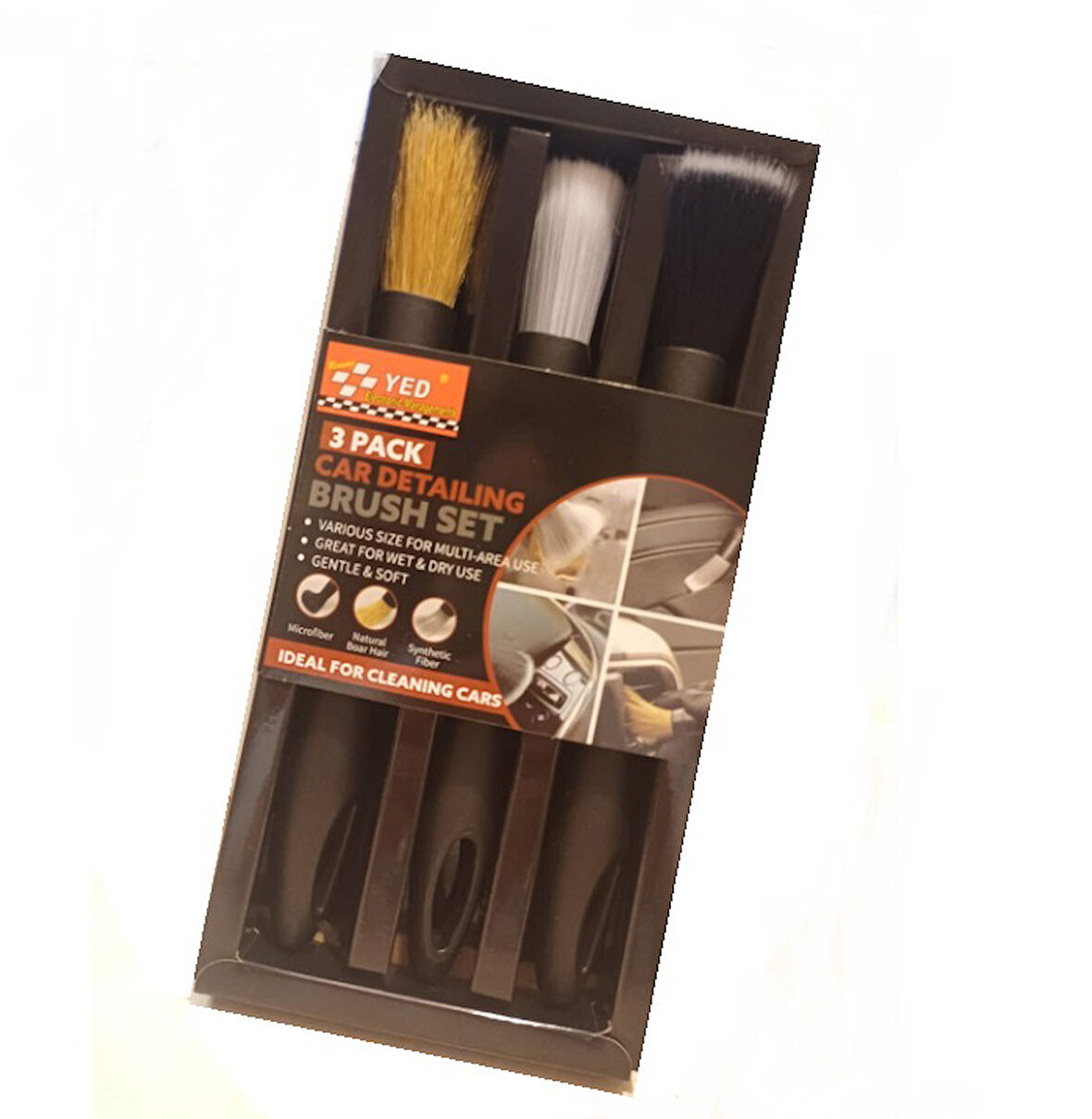 PROFESYONEL DETAY FIRÇA SETİ 3 LÜ KUTULU