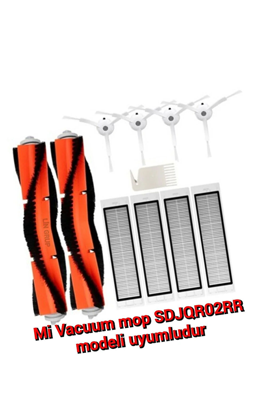 Mi Robot vacuum cleaner model SDJQR02RR uyumlu yedek parça seti