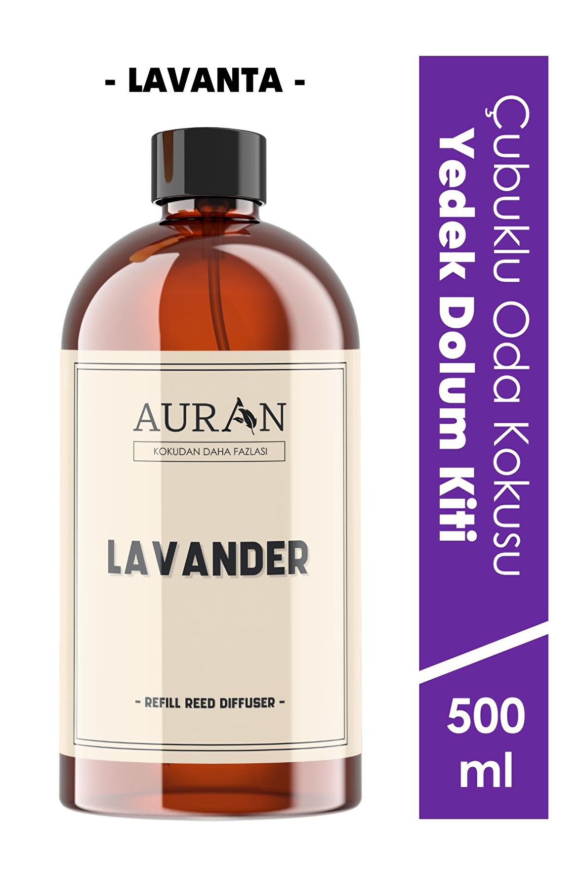 Lavanta Yedek Çubuklu Oda Ve Ortam Kokusu Esansı Yedek Dolum Şişe Lavender 500ml