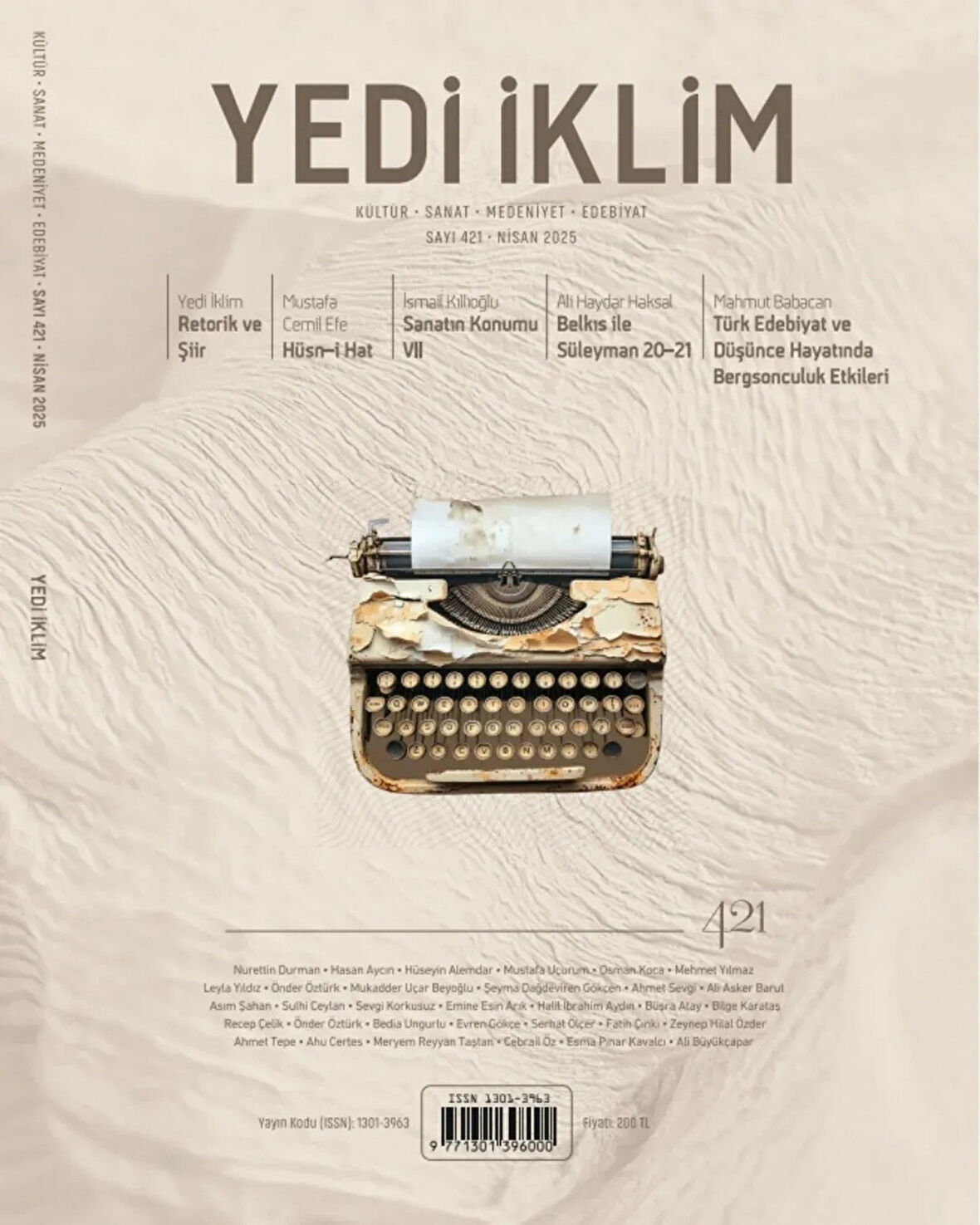 Yedi İklim Dergi 421.Sayı Nisan 2025