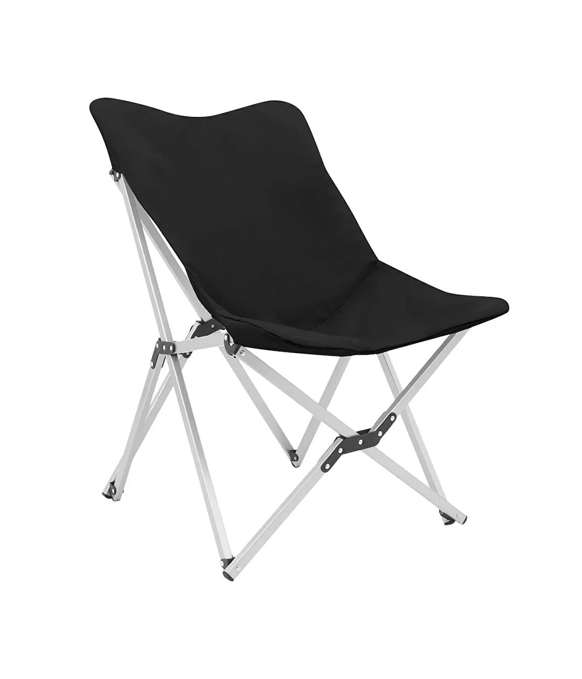 Yek Outdoor Portatif Alüminyum Katlanır Kamp Sadalyesi Siyah