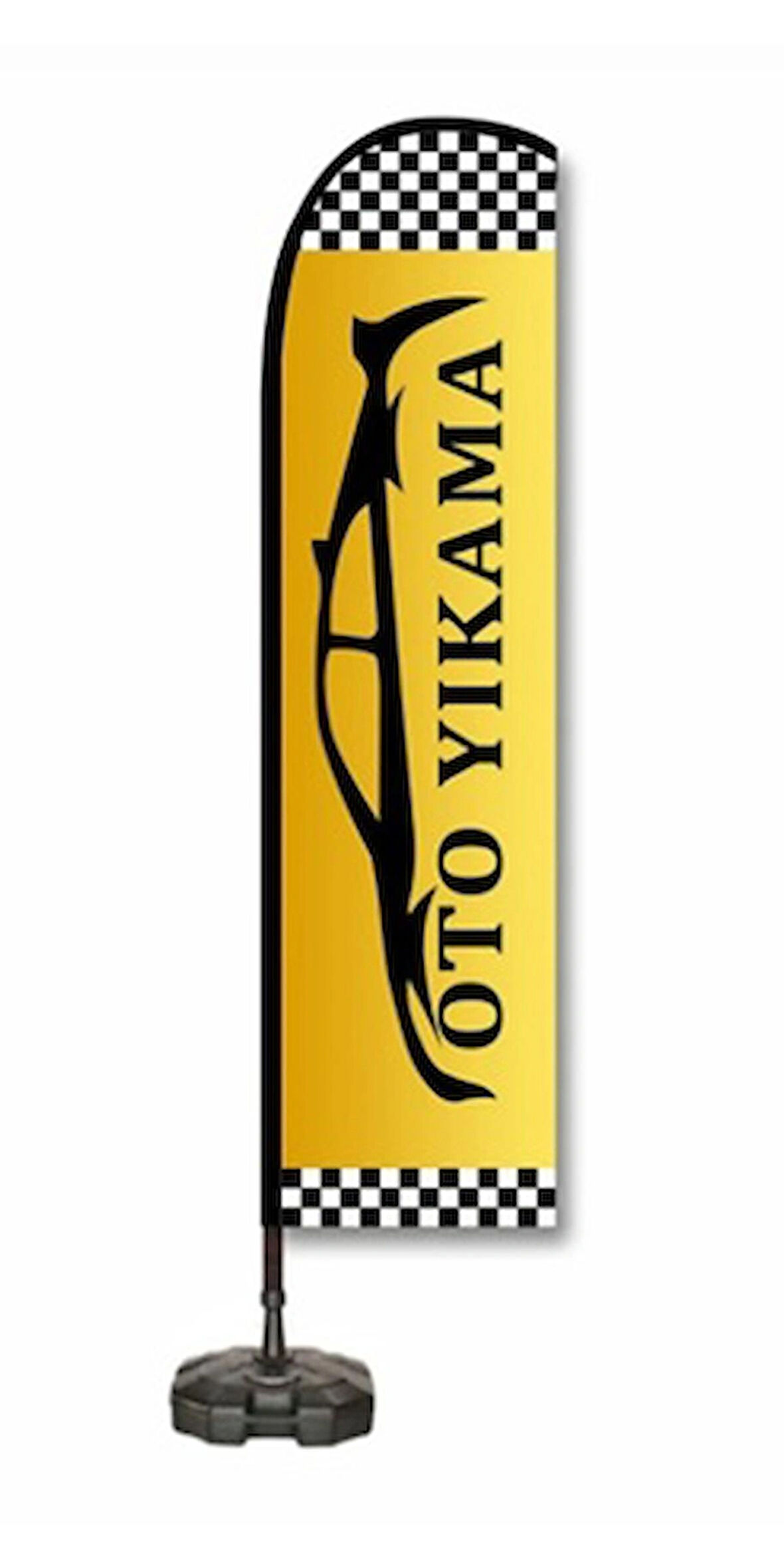 AYYILDIZ BAYRAKÇILIK OTO YIKAMA YELKEN BAYRAK 75*300 (TEKLİ)