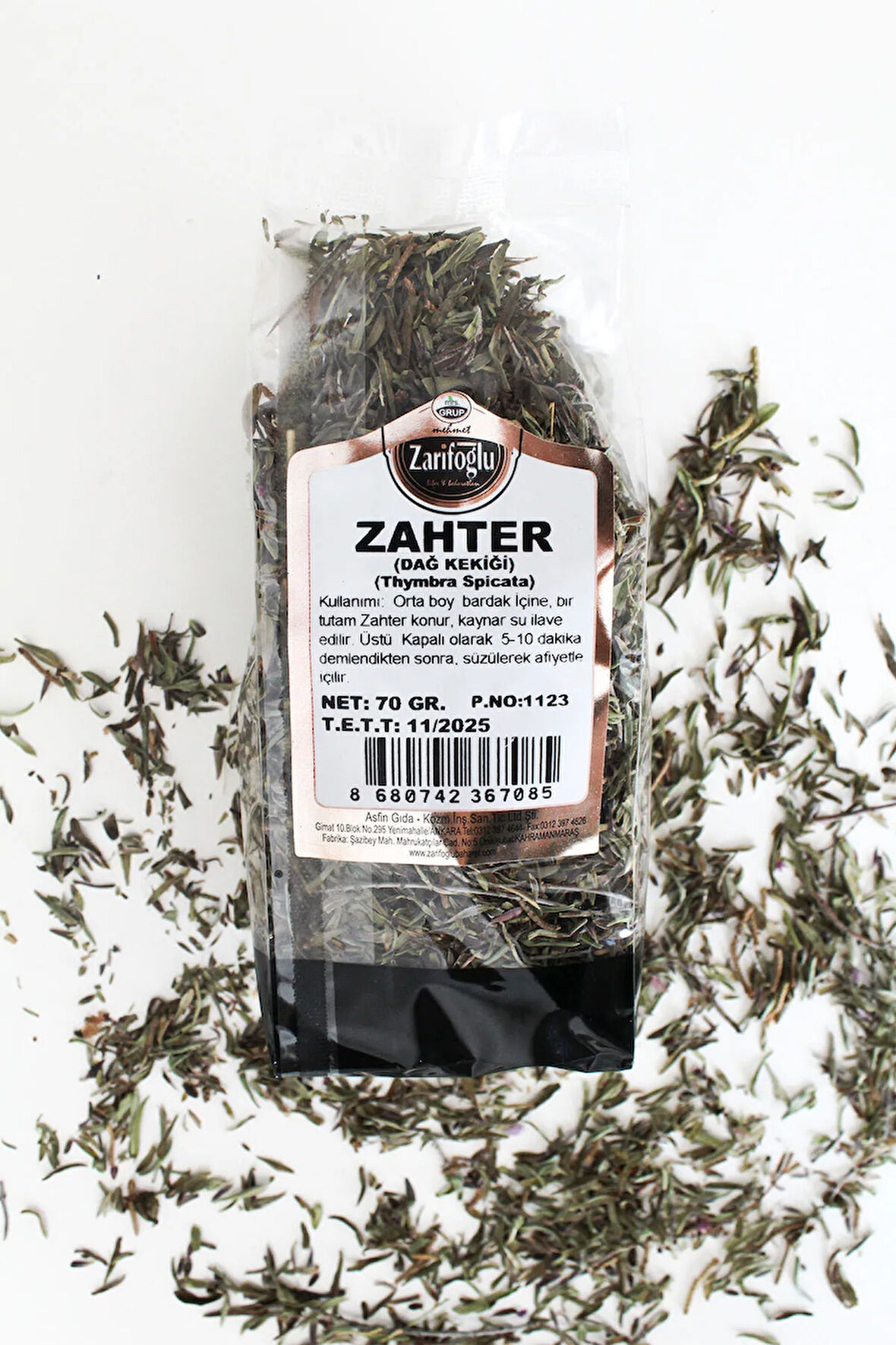 Zahter  Dağ Kekiği Bitkisi Şifalı Bitkiler 70 gr
