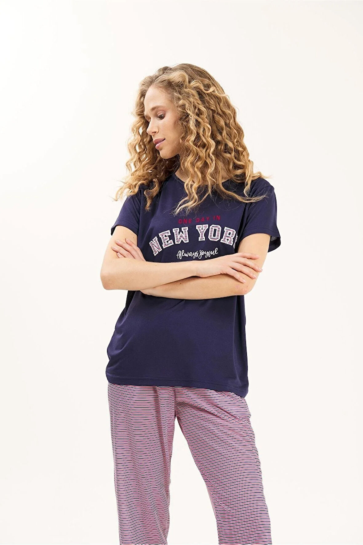 Kısa Kol Kadın Pijama Takım Bpj1971