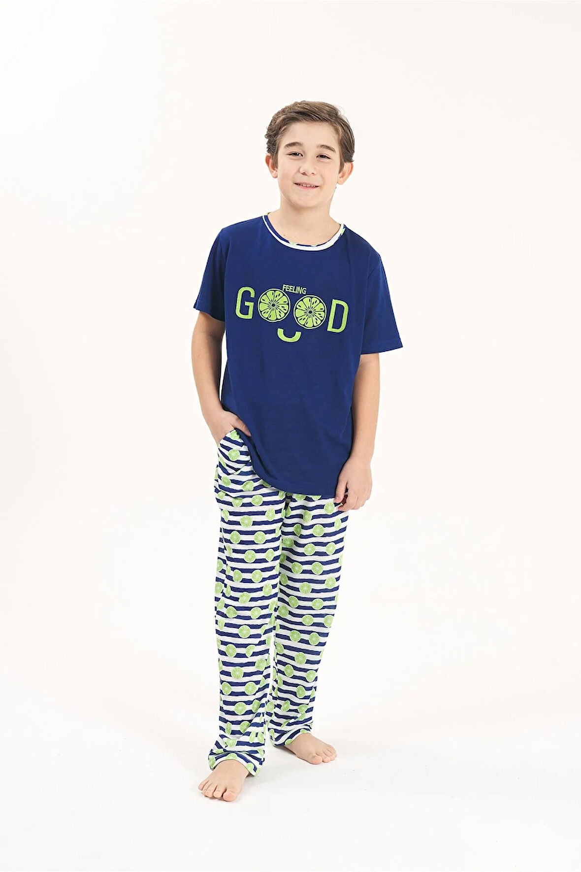 Erkek Çocuk Viskon 2'li Pijama Takımı