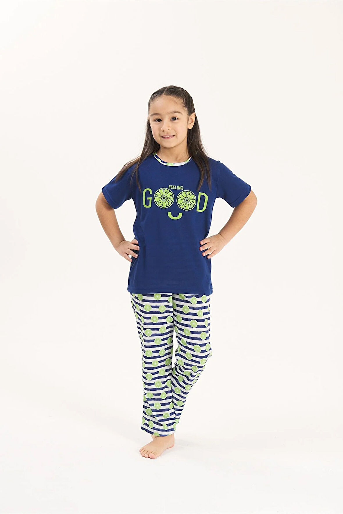 Viskon 2'li Kız Çocuk Pijama Takımı