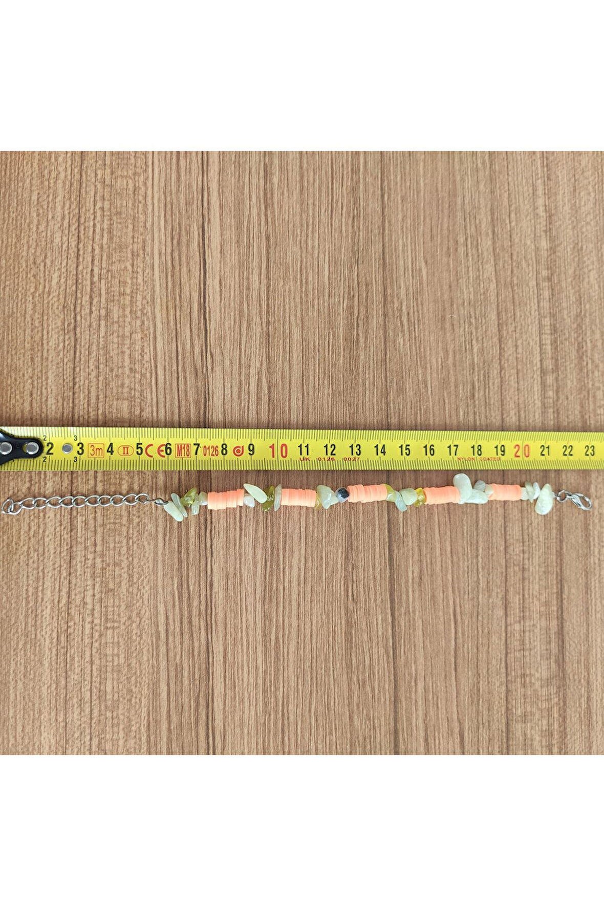 Yeşim Taşı & Somon Heishi Boncuklu El Yapımı Bileklik