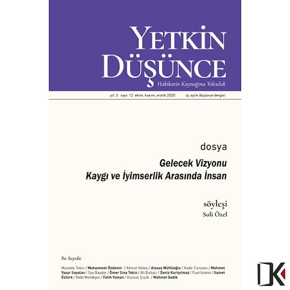 Yetkin Düşünce 12.Sayı Aralık 2020