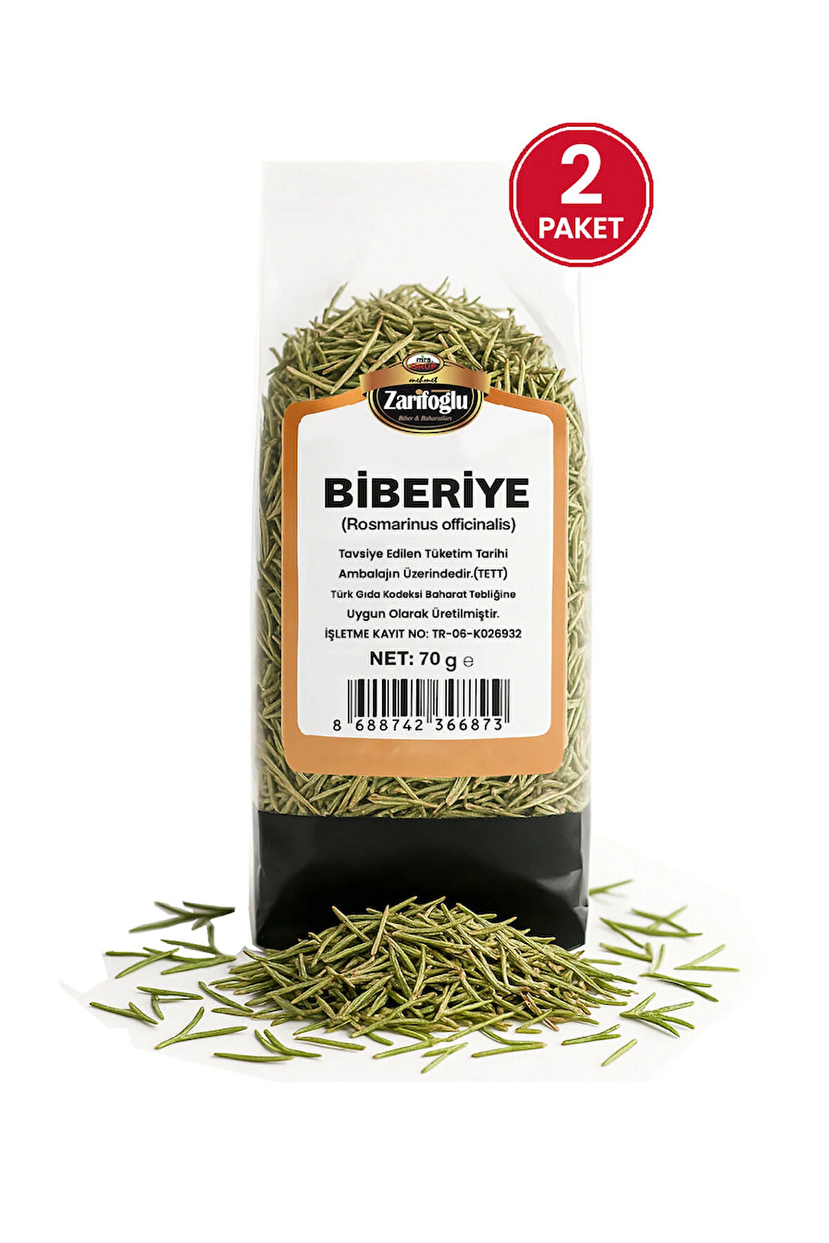 Biberiye Otu Bitkisi Şifalı Bitkiler 2 X 70 gr