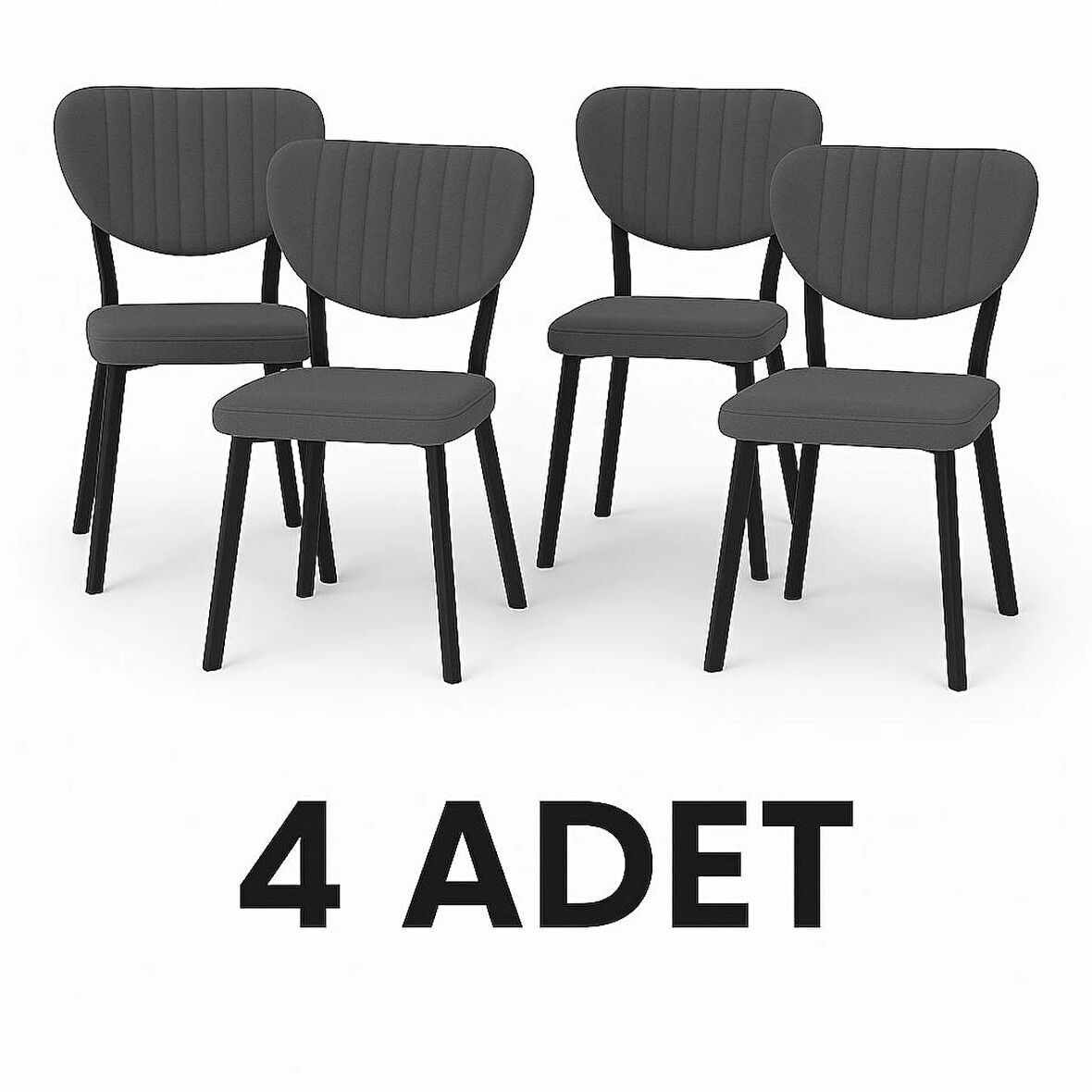 Yafes Masa Sandalye 4'Lü Elma Sandalye Mutfak Sandalyesi