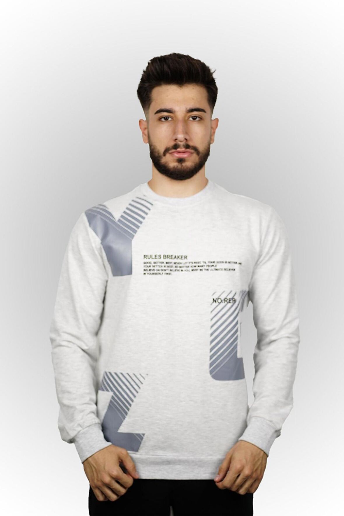 YGZ Baskılı Erkek Sweatshirt