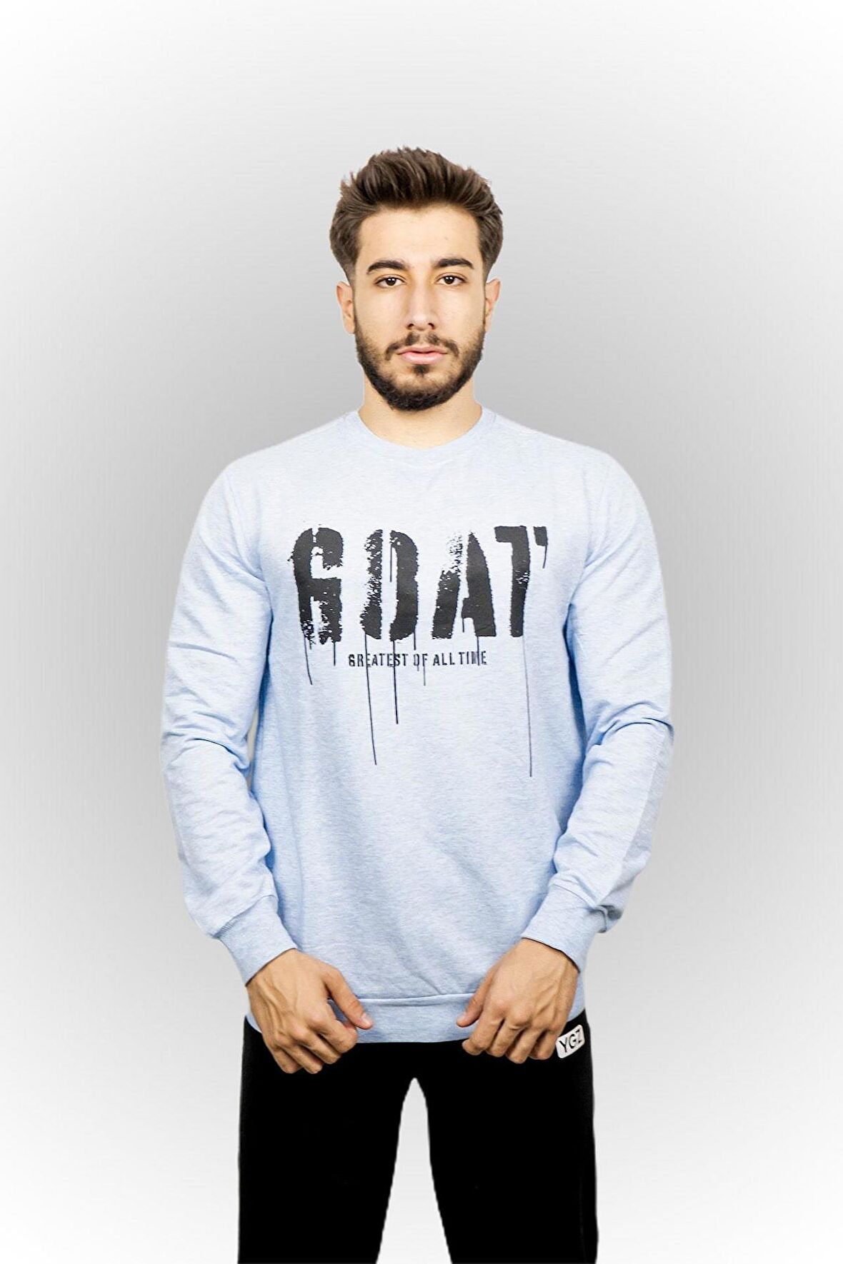 G.O.A.T. Baskılı Erkek Sweatshirt