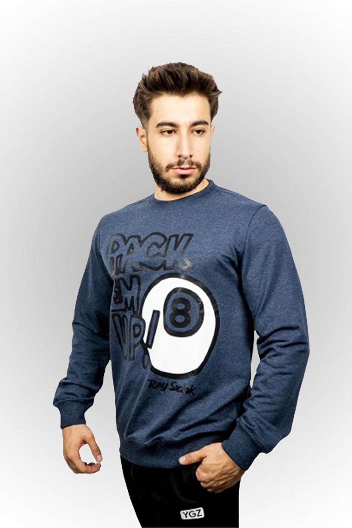 Rack Em Up Baskılı Erkek Sweatshirt