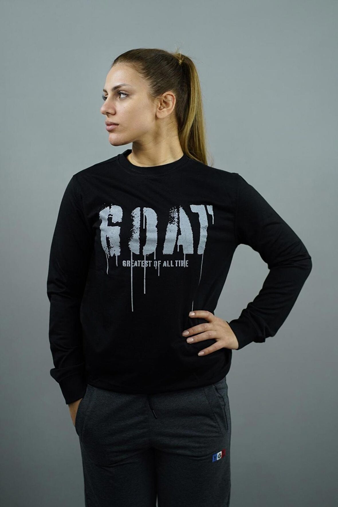 G.O.A.T. Baskılı Kadın Sweatshirt