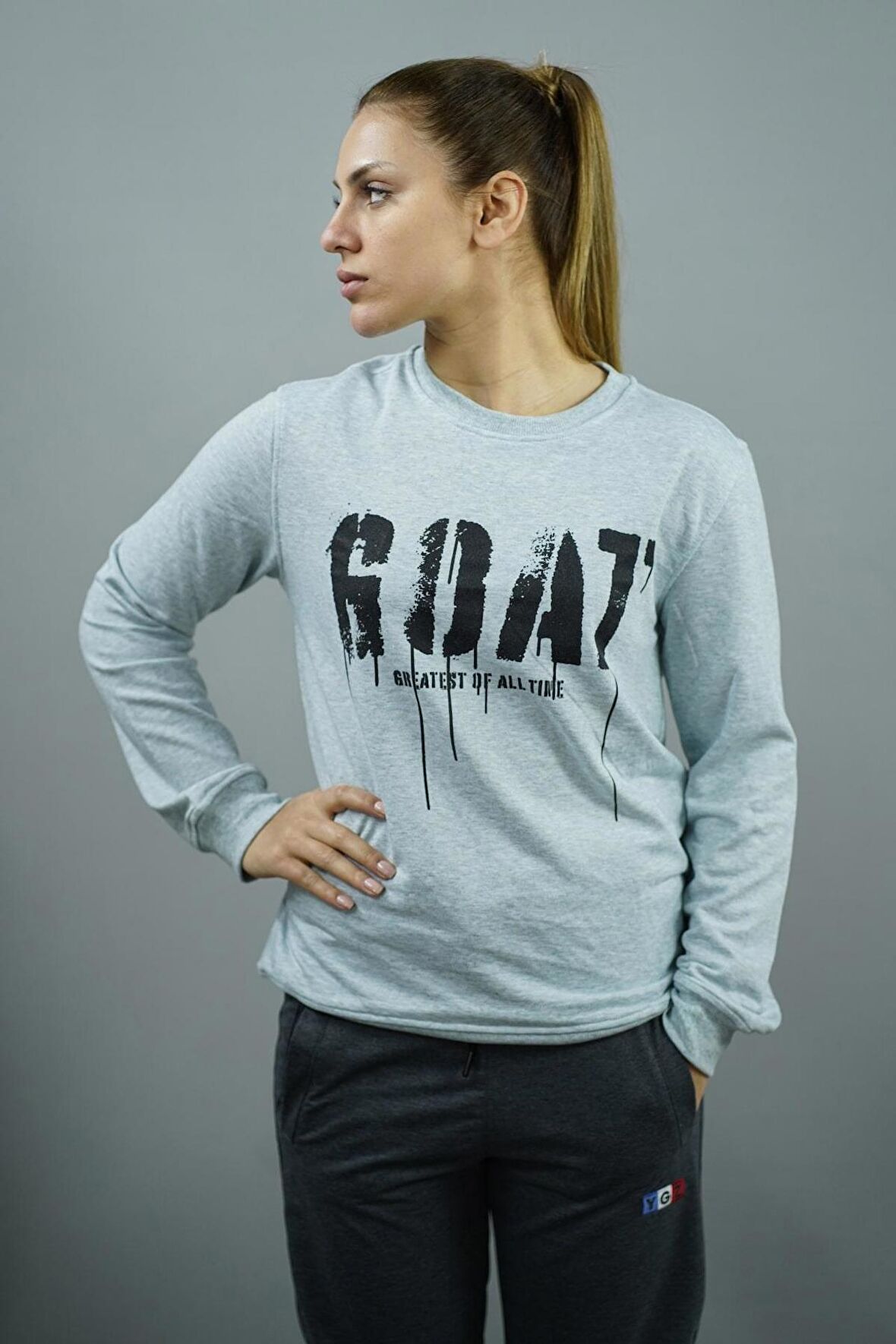 G.O.A.T. Baskılı Kadın Sweatshirt