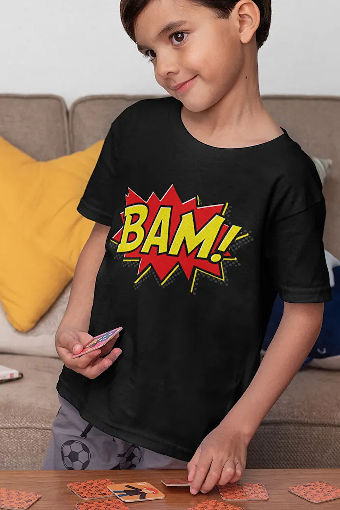 Bam Avengers Baskılı Unisex Film Çocuk Tişört (1-12 YAŞ)