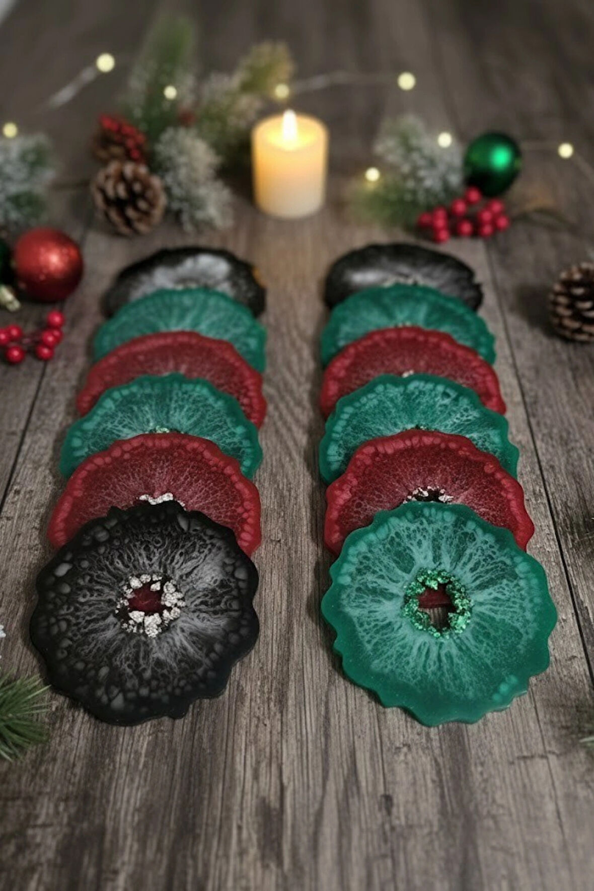 6'lı Epoksi Bardak Altlığı Seti