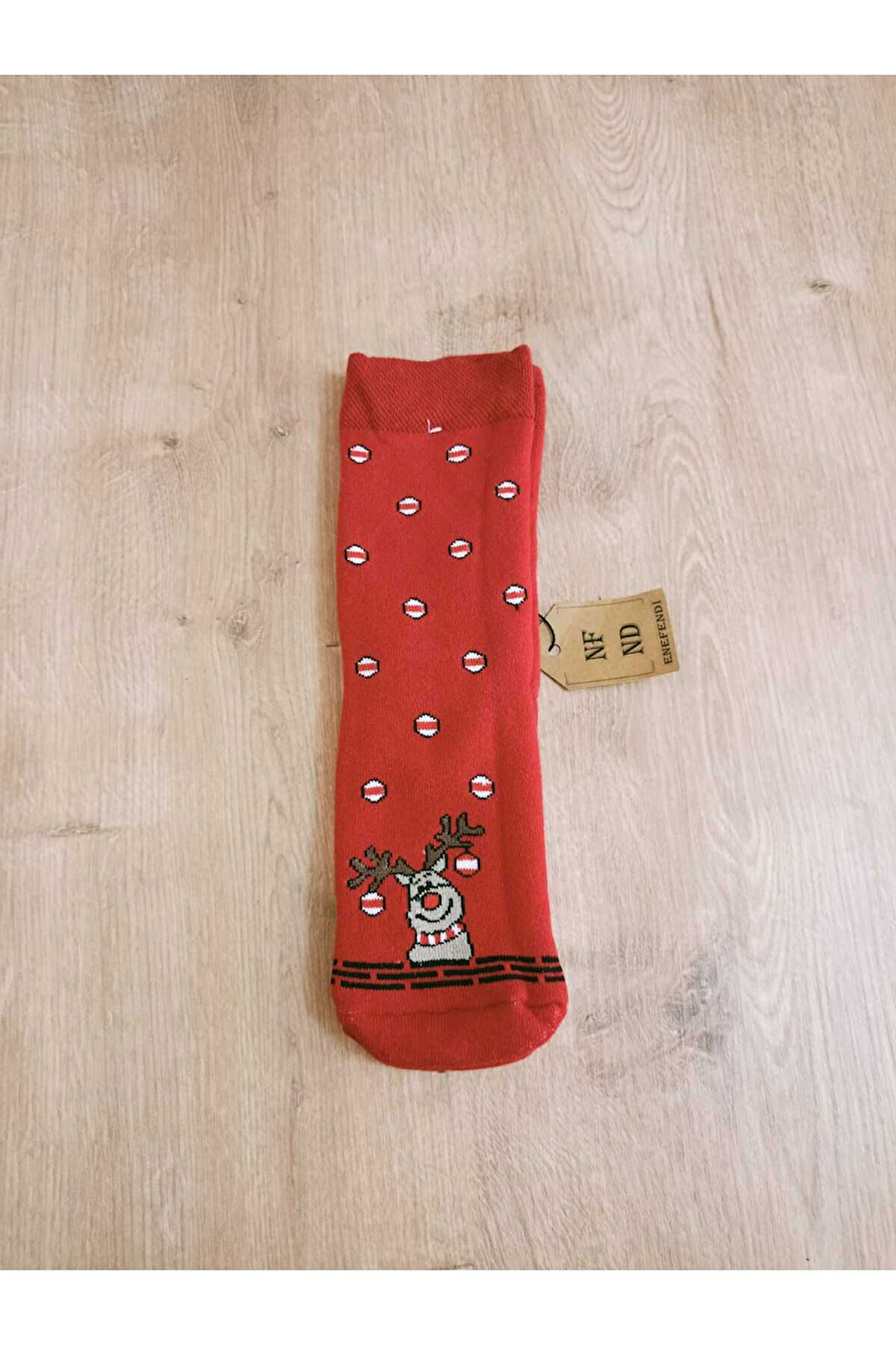 Yılbaşı Konseptli Uzun Havlulu Renkli Likralı Soket Çorap Kışlık Yeni Yıl Hediyelik Kadın Çorabı