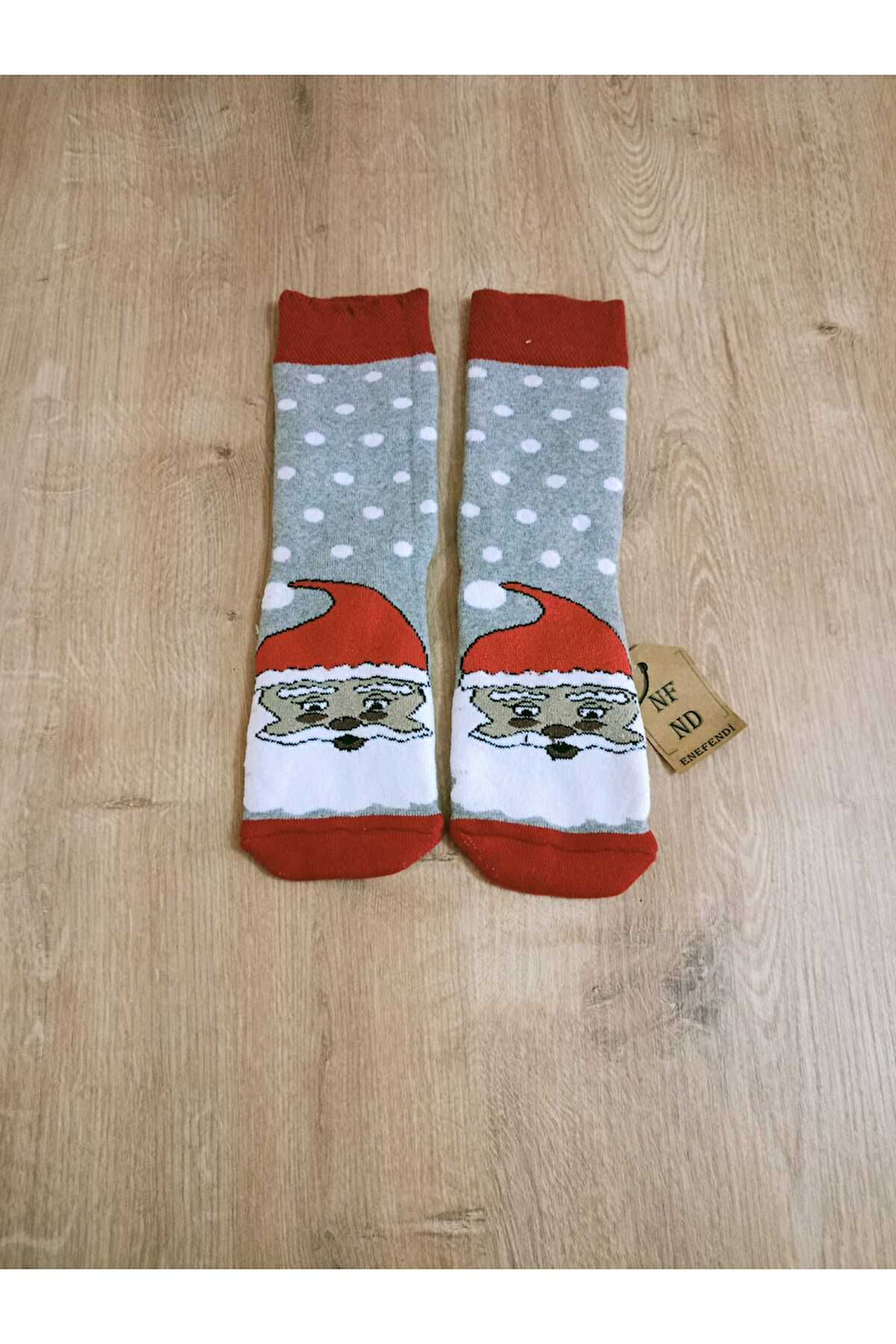 Yılbaşı Konseptli Uzun Havlulu Renkli Soket Çorap Kışlık Yeni Yıl Hediyelik Kadın Çorabı