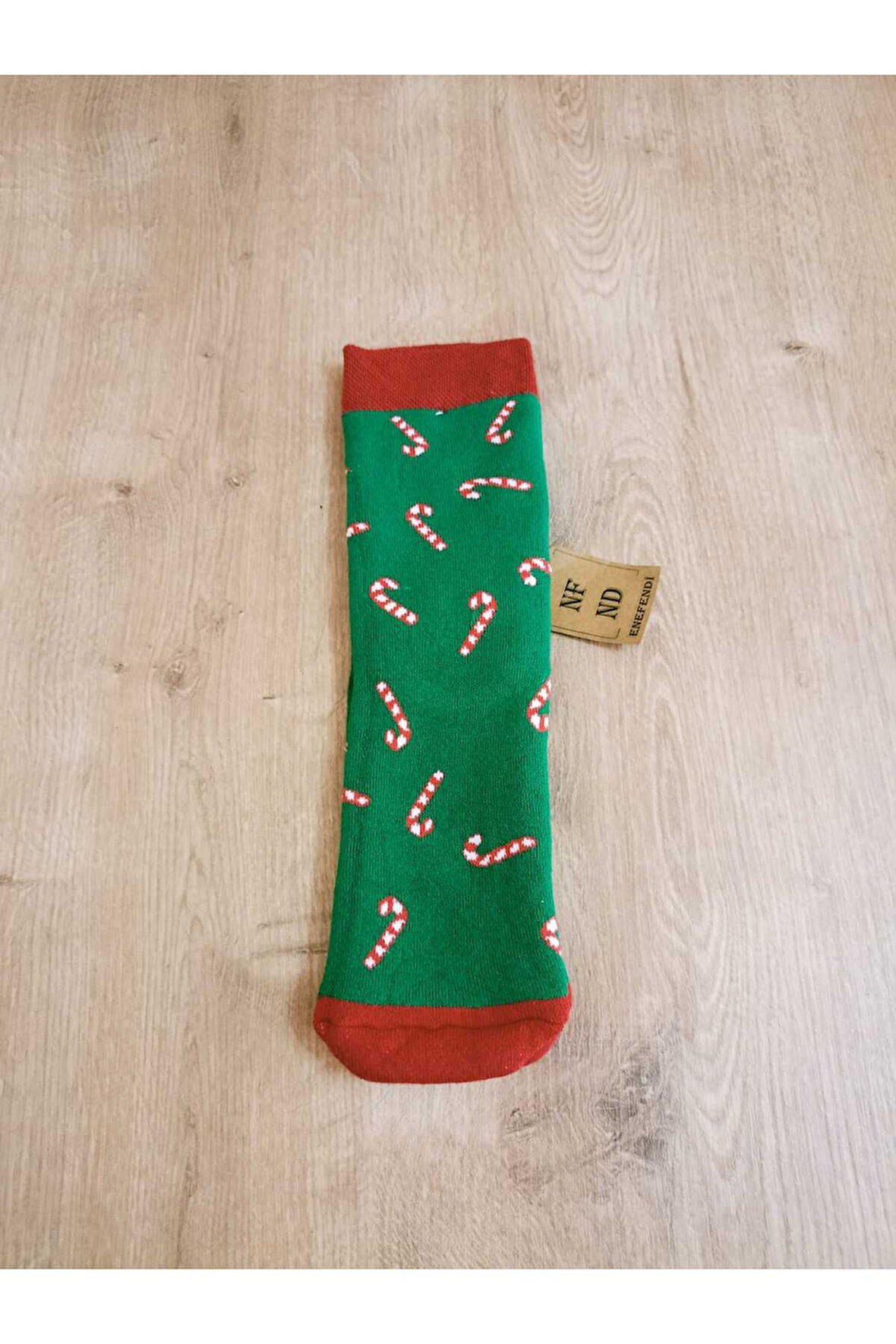 Yılbaşı Konseptli Uzun Havlulu Renkli Likralı Soket Çorap Kışlık Yeni Yıl Hediyelik Kadın Çorabı