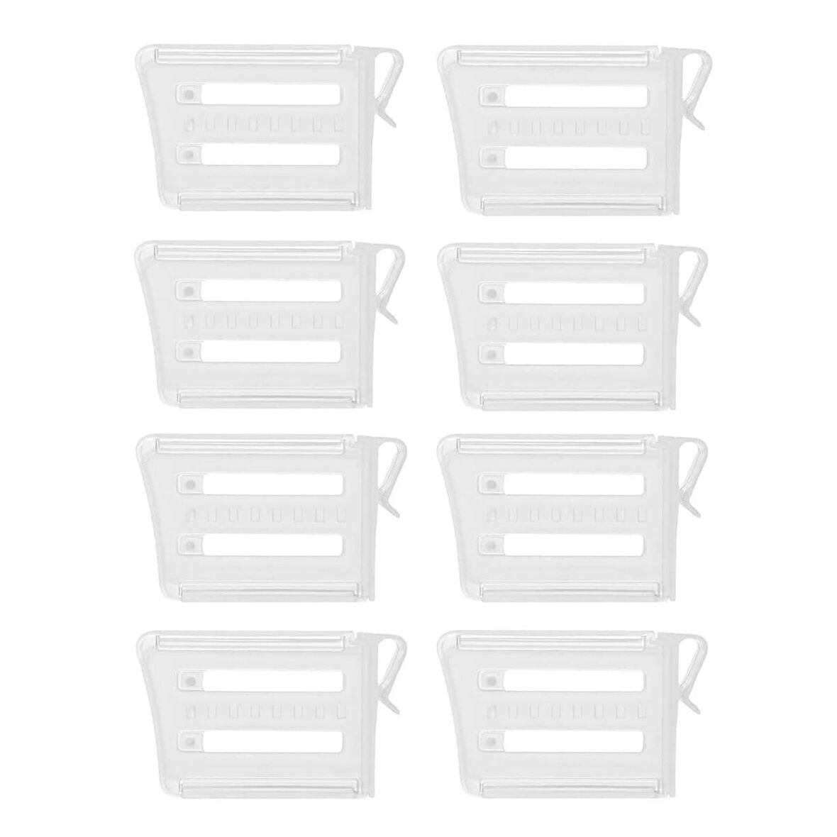 Microcase Sert Plastik Buzdolabı Bölüm Düzenleyici Ayracı Buzdolabı Organizatörü - ŞEFFAF AL5273 8 Adet