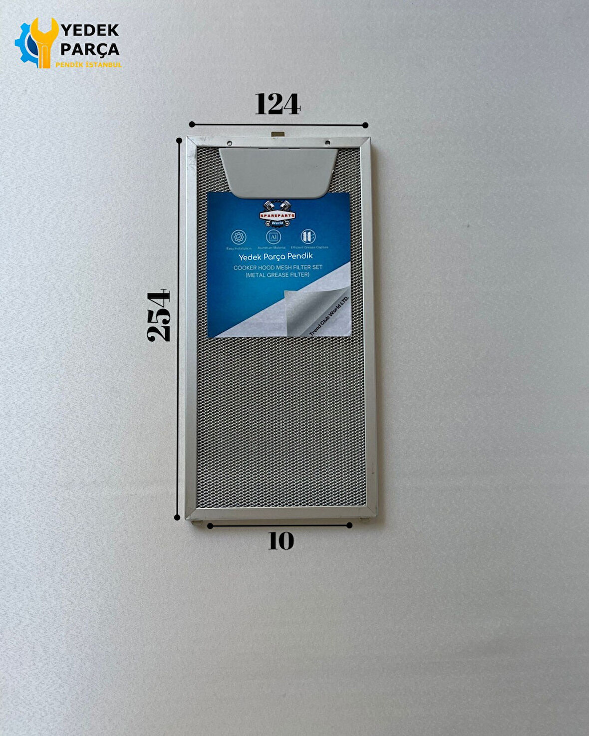 Bosch: DWK09G661 | 125x255mm | Aspiratör & Davlumbaz Tel Yağ Filtresi | Model: 00746790-4055348199-133.0200.454 | 12,5x25,5 cm
