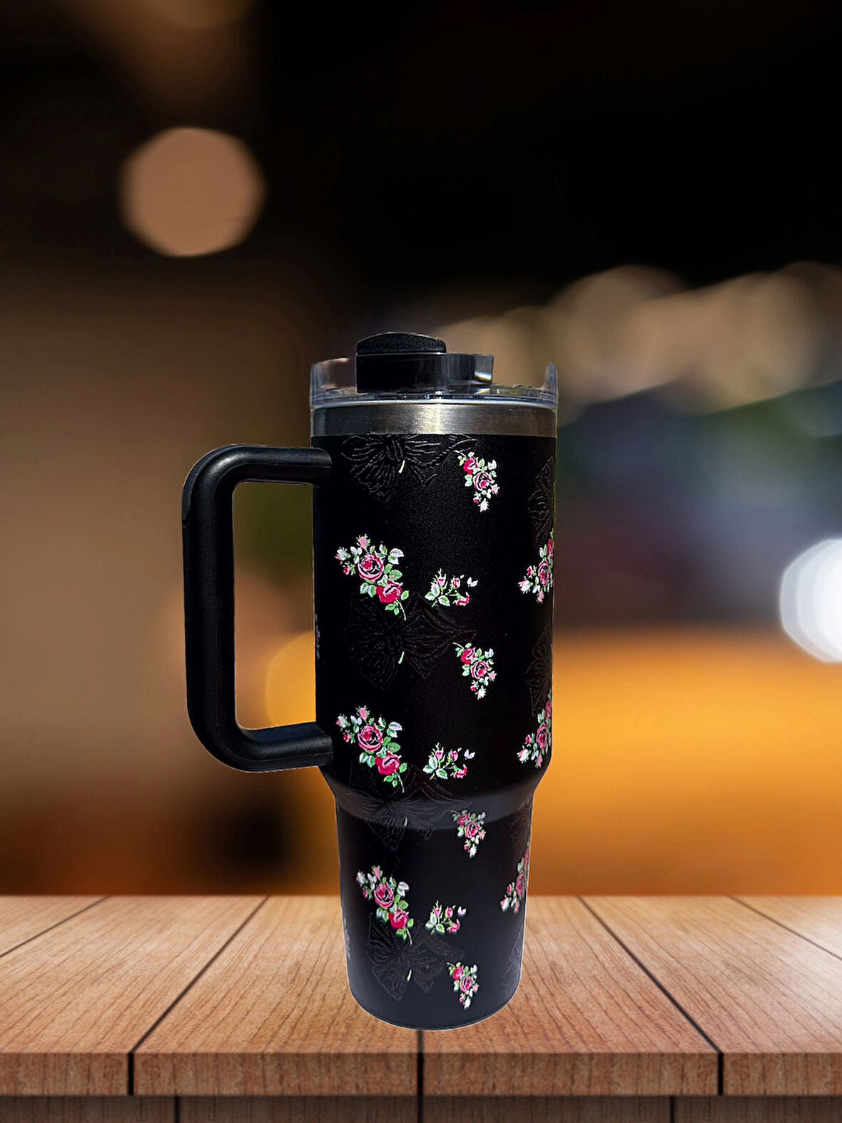 Pipetli 1,2 litre Kulplu Çelik Termos Renkli