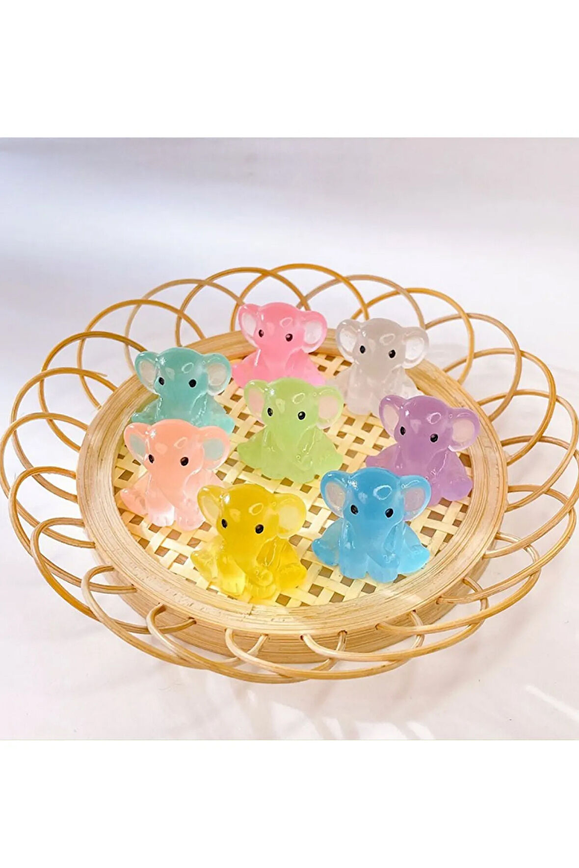 2'li Karanlıkta Parlayan Mini Fil Figürü