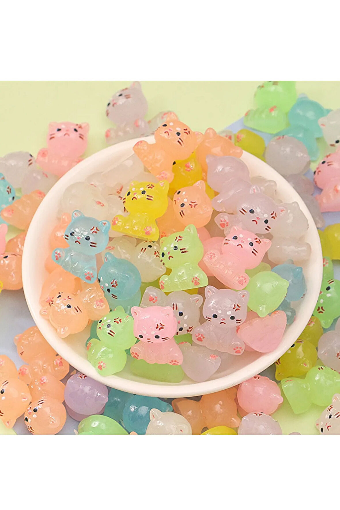 2'li Karanlıkta Parlayan Üzgün Kedi