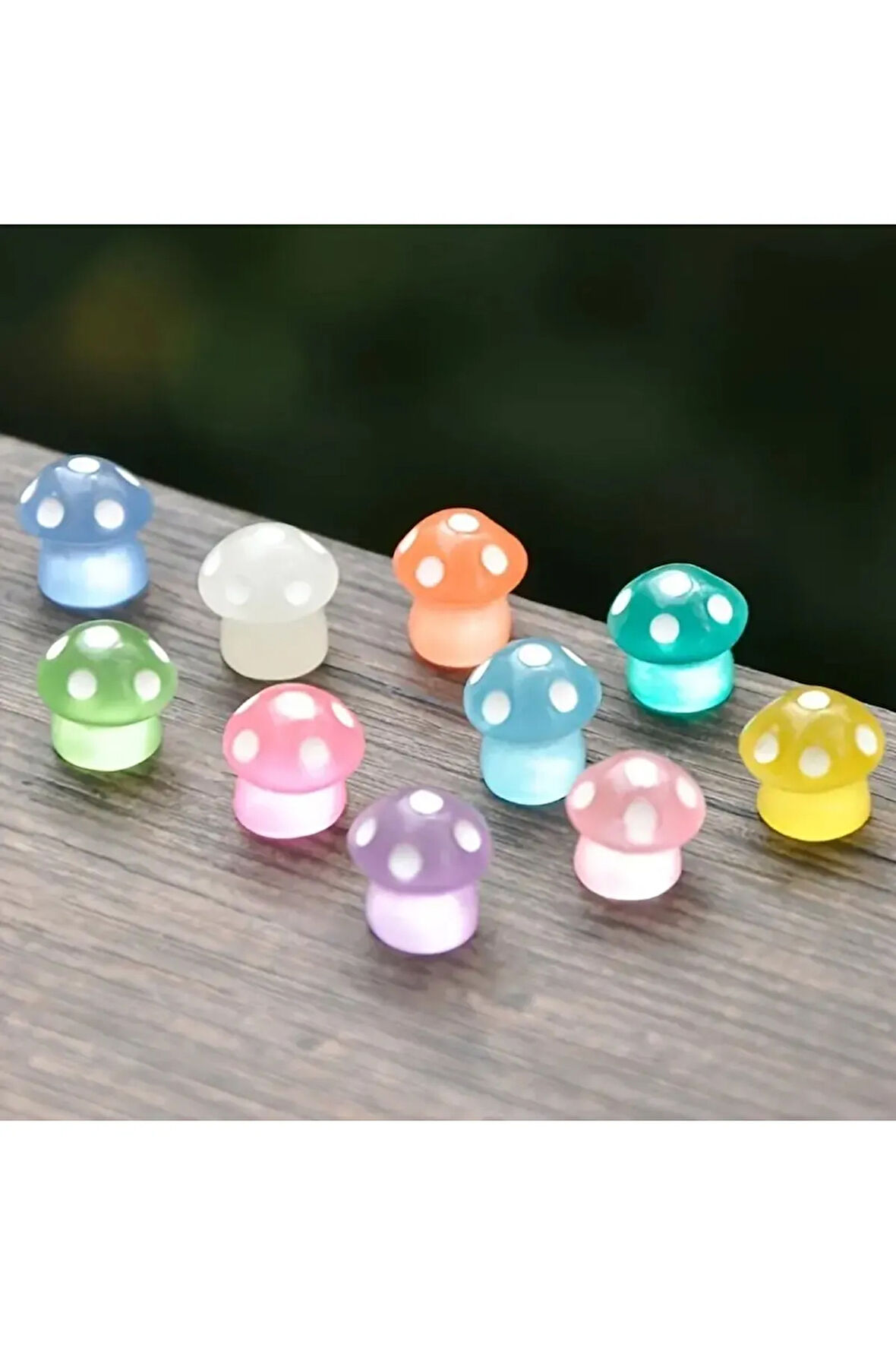 5'li Karanlıkta Parlayan Mini Mantar Figürleri