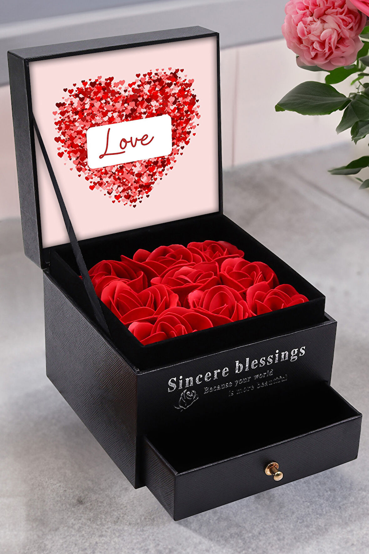 Çekmeceli Gül Kutusu