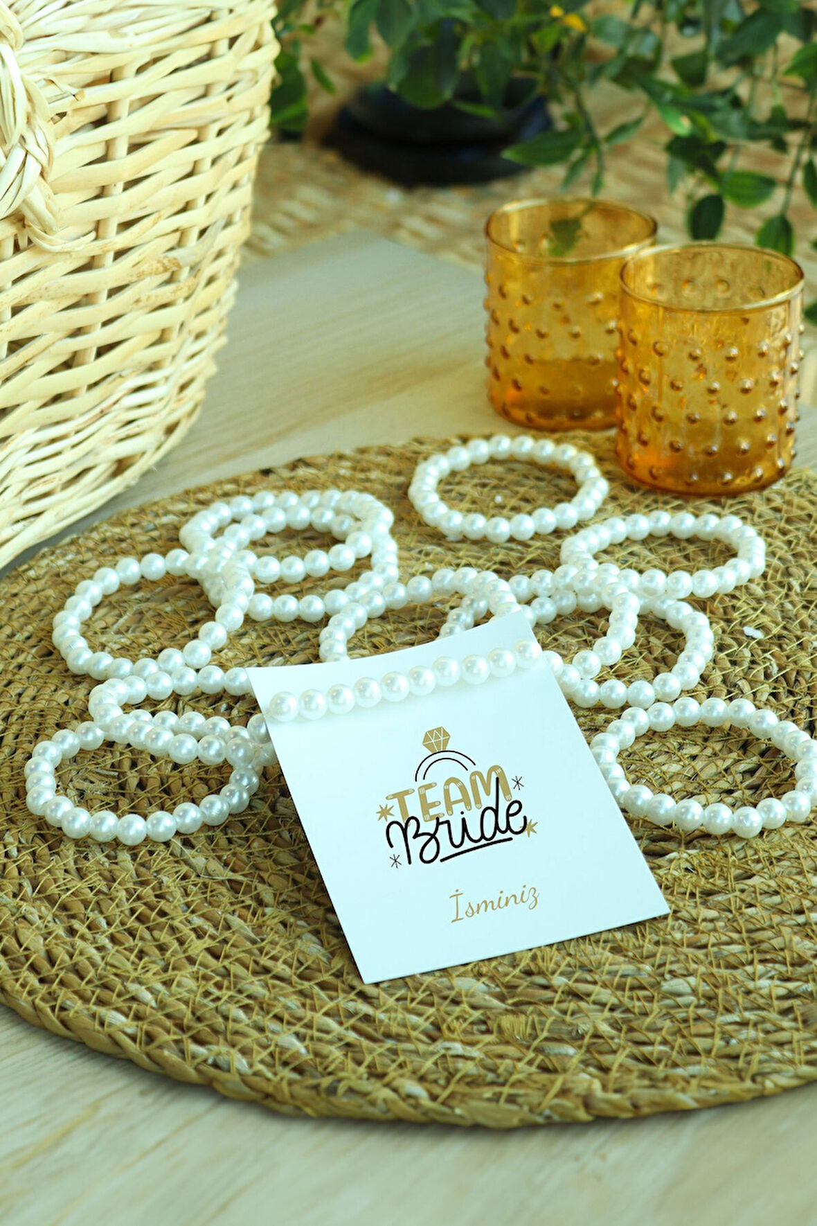 10'lu İnci Bileklik Kına Hediyesi