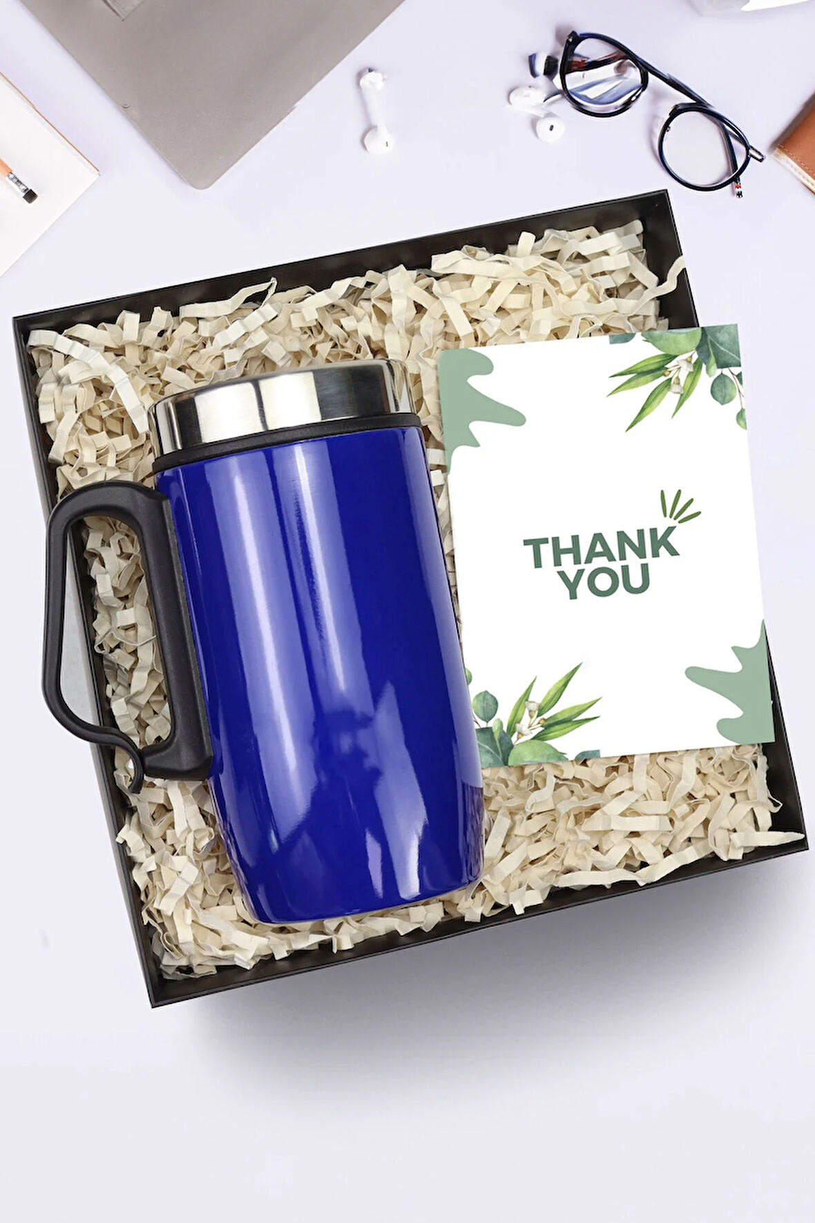 Özel Kutusunda Kulplu 280 ml Çelik Termos