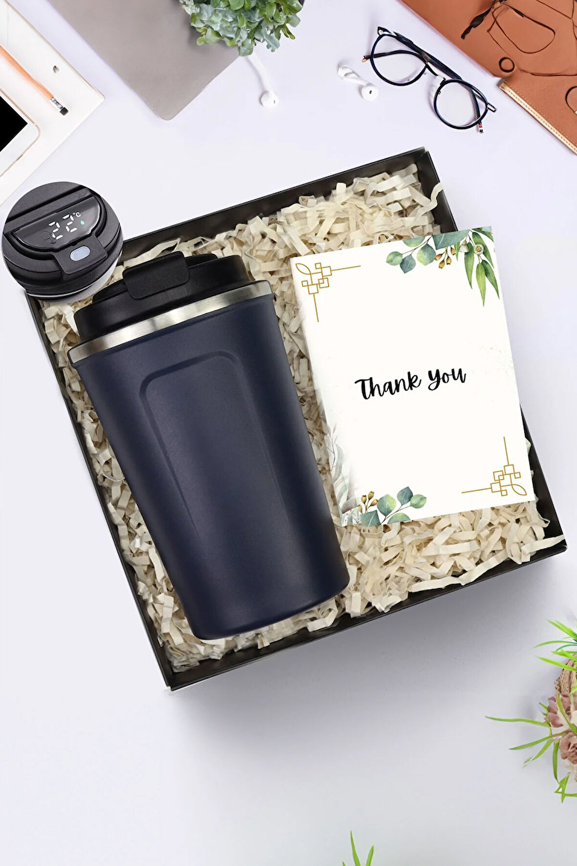 Özel Kutusunda Dereceli 350 ML Çelik Termos