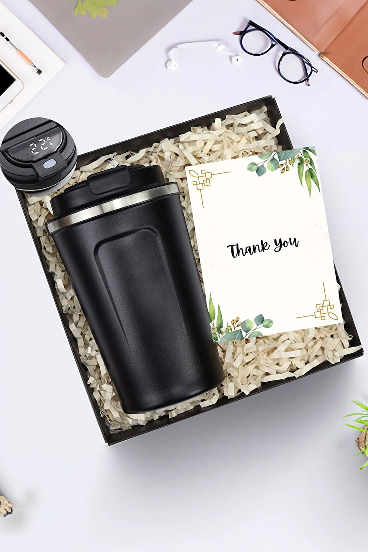 Özel Kutusunda Dereceli 350 ML Çelik Termos