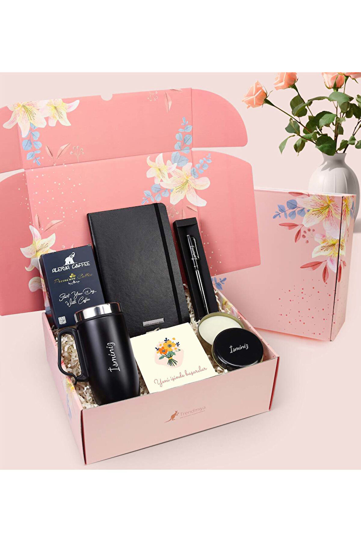 Termos & Defter & Kalem & Filtre Kahve & Mum Öğretmenler Gününe Özel Hediye Seti