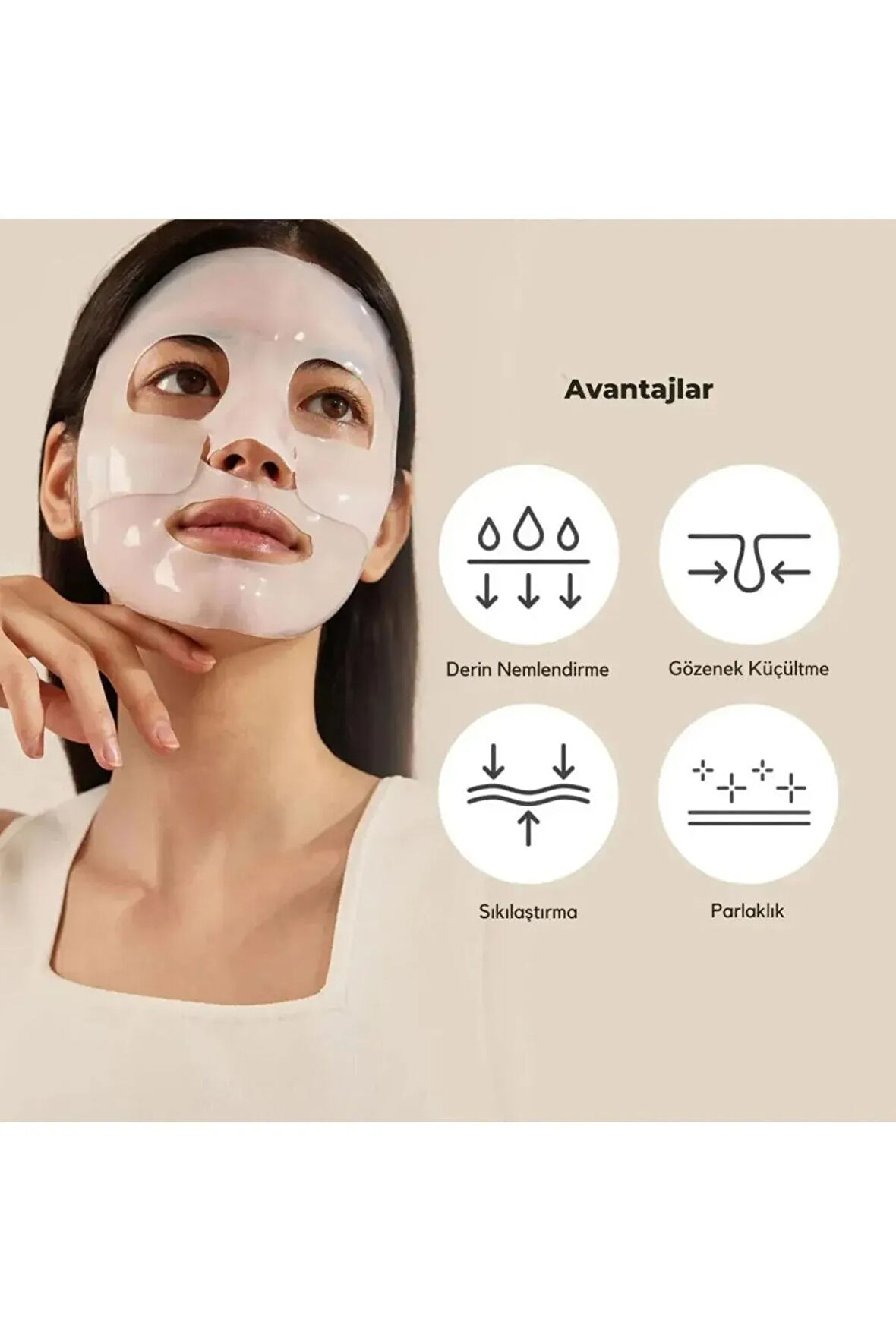 Bio Kolojen Mask Korea Güzellik Ürünleri Şeffaf Kolojen Yüz Maskes