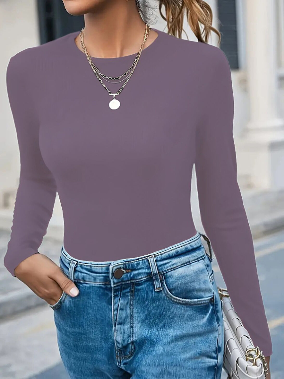 Yonca Moda Evi Kadın Uzun Kollu Viskon Bluz