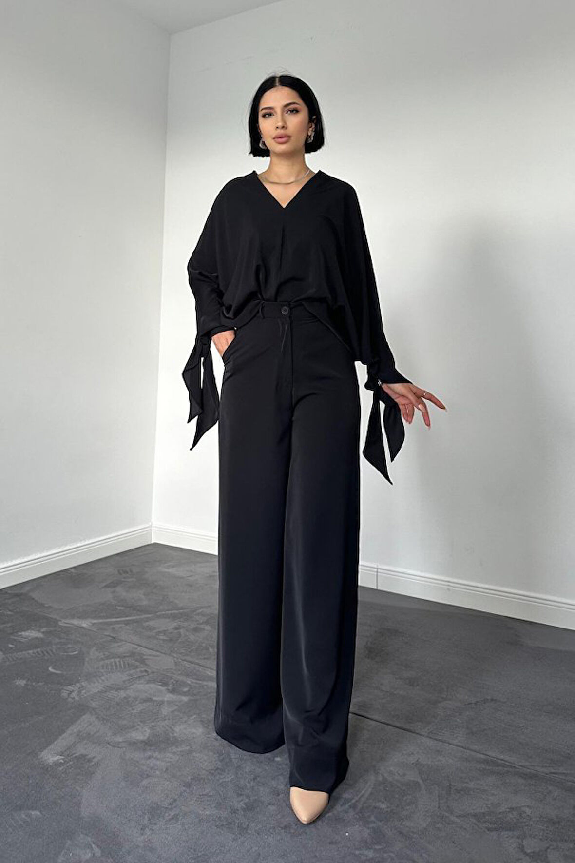 Yonca Moda Evi Siyah İkili Takım