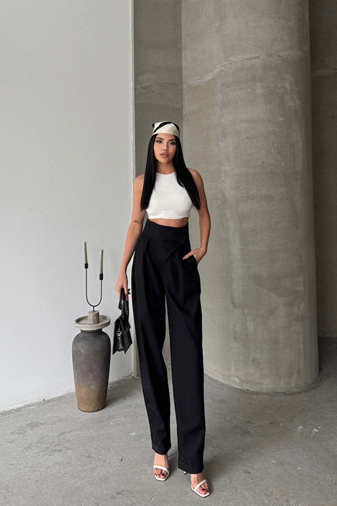 Yonca Moda Evi TASARIM PANTOLON - Siyah