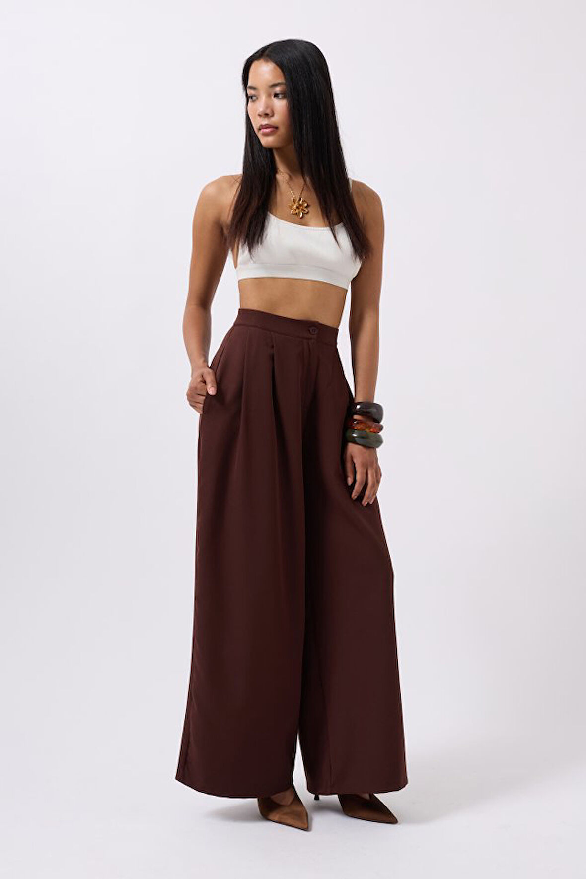 Yonca Moda Evi Casual Yüksek Bel Pantolon