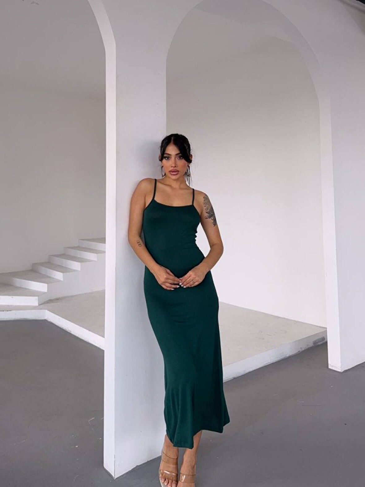 Yonca Moda Evi Kadın Turlu Viskon Kumaş Ayarlanabilir Askılı Elbise