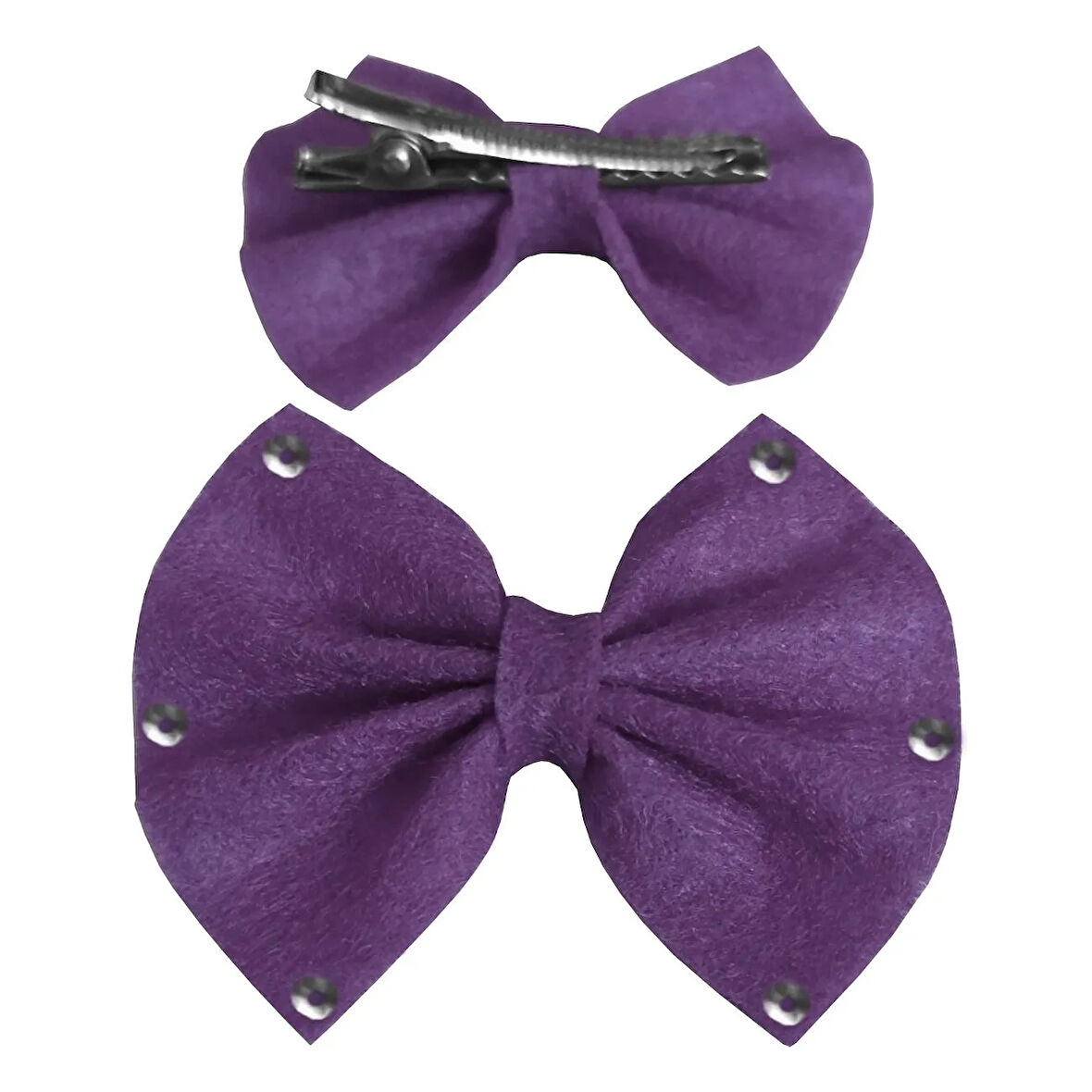Yonca Moda Evi Pullu Keçe Kedi Köpek Tokası Mor 4.5-5.5 cm ( 2 Adet ) - 299674-1453