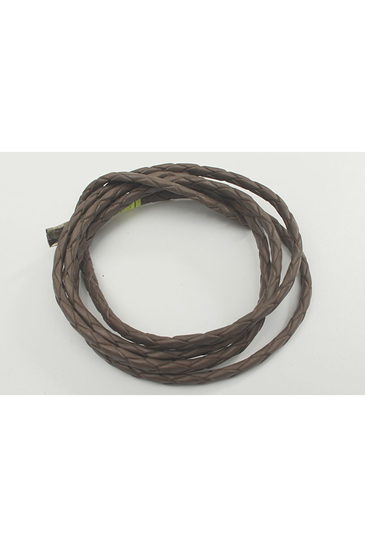 4-6 MM YUVARLAK ÖRGÜLÜ NATUREL (DOĞAL) DERİ KORDON (1 METRE)