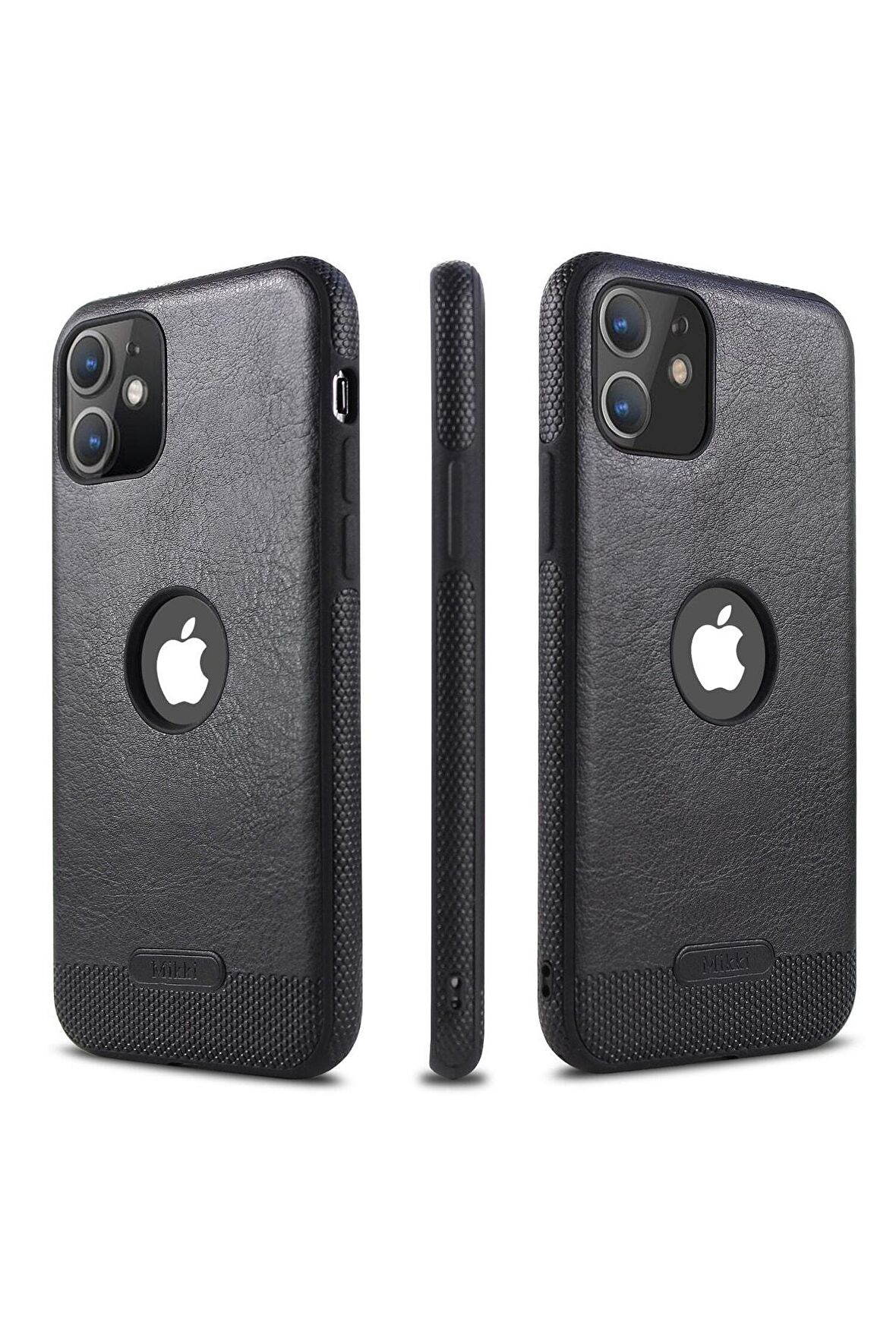 iPhone 13 Pro Uyumlu Logo Bölmeli Deri Tasarım Kılıf