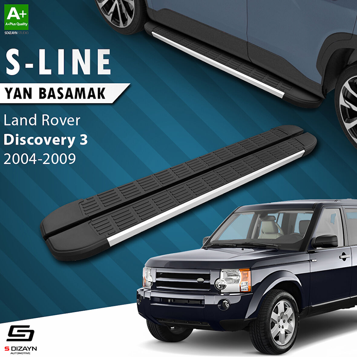 S-Dizayn Land Rover Discovery 3 S-Line Aluminyum Yan Basamak 193 Cm 2004-2009 A+ Kalite