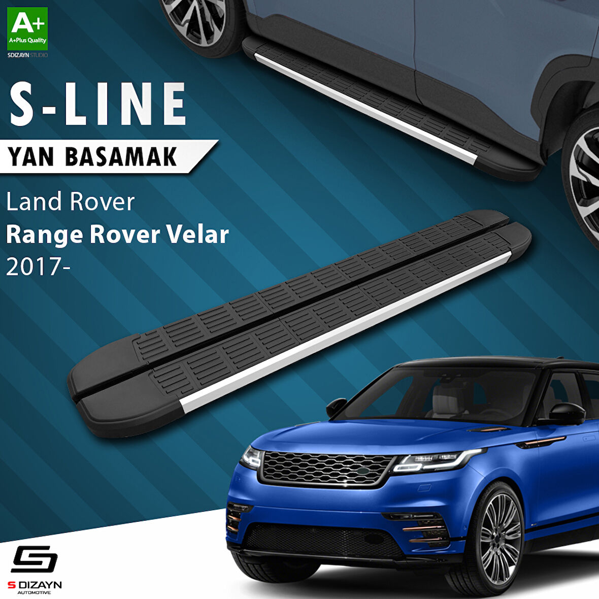 S-Dizayn Land Rover Range Rover Velar S-Line Aluminyum Yan Basamak 193 Cm 2017 Üzeri A+ Kalite