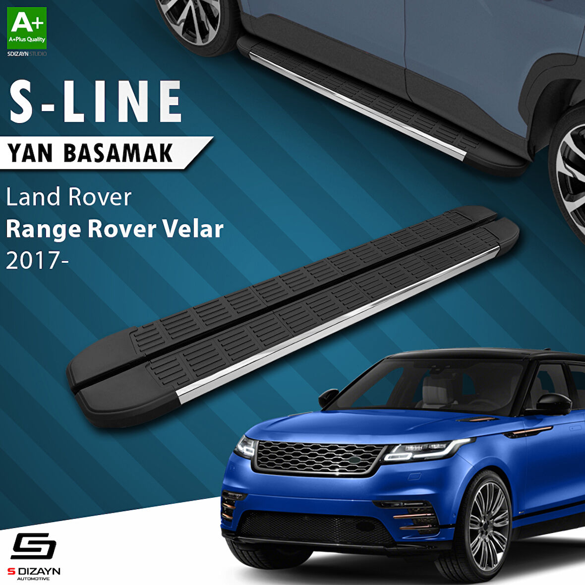 S-Dizayn Land Rover Range Rover Velar S-Line Krom Yan Basamak 193 Cm 2017 Üzeri A+ Kalite