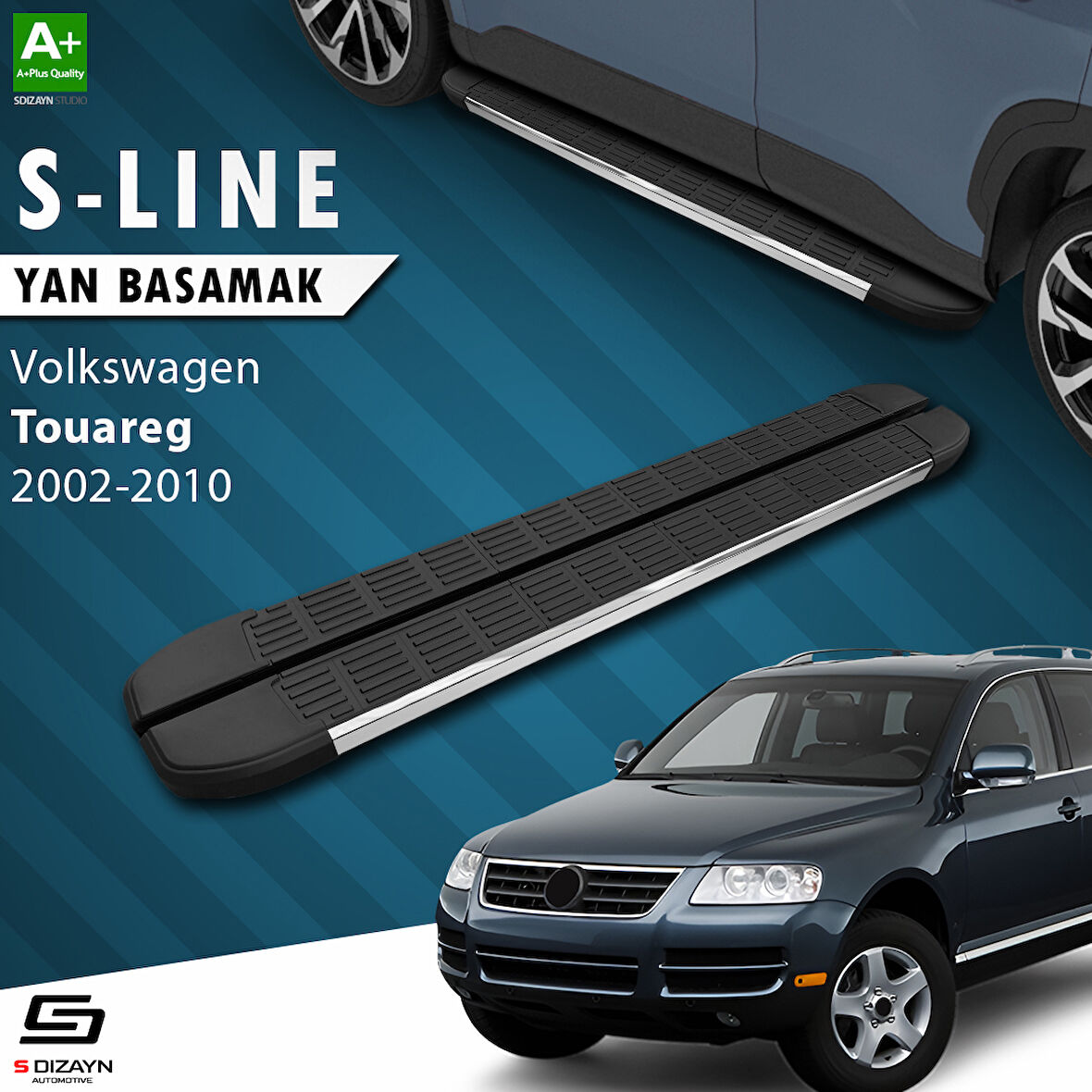 S-Dizayn VW Touareg S-Line Krom Yan Basamak 193 Cm 2002-2010 A+ Kalite